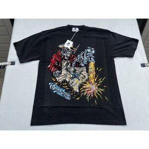 WARREN LOTAS Pumpin Thru Texas T-Shirt‎ Men's Size L Black Washed